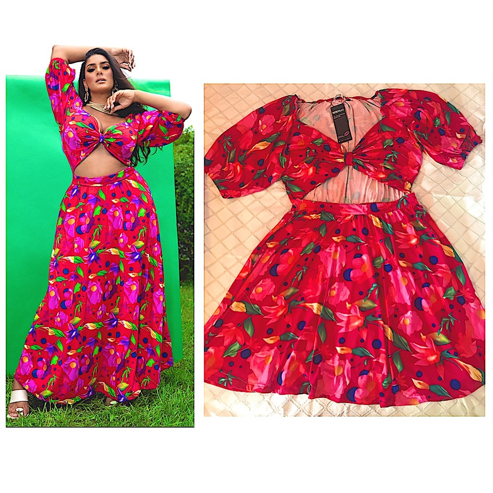 REBDOLLS She’s a Classic Floral Skater Maxi Dress